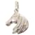 Hermès Pendentif Cheval Horse Charm Hermes Argenté  - vue 1