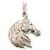 Hermès Pendentif Cheval Horse Charm Hermes Argenté  - vue 2