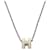 Hermès Hermes Pop H Mini White Silver Hardware Necklace Silvery  - view 1