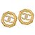 Pendientes de botón Chanel Matelassé Coco Mark Gold Dorado