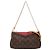 Borsa a mano con catena Louis Vuitton Monogram Pallas Clutch Marrone Rosso Fuschia Monogramma