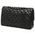 Timeless Borsa a tracolla Chanel Matelassé 25 Coco Mark Double Flap con catena Nero - vista 2