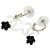 Orecchini Chanel Coco Mark Camellia Swing Nero Bianco