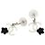 Orecchini Chanel Coco Mark Camellia Swing Nero Bianco - vista 2