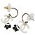 Orecchini Chanel Coco Mark Camellia Swing Nero Bianco - vista 3