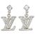 Orecchini a lobo Louis Vuitton Lady LV M02513 Argento