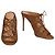 Mules con tacco a spillo e lacci in camoscio marrone Cognac AQUAZZURA EU 40.5