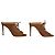 Mules con tacco a spillo e lacci in camoscio marrone Cognac AQUAZZURA EU 40.5 - vista 5
