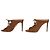 Mules con tacco a spillo e lacci in camoscio marrone Cognac AQUAZZURA EU 40.5 - vista 6