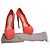 ALEXANDER MCQUEEN Plateau-Pumps mit Stiletto-Absatz aus Wildleder und Resin Coral Red EU 37 Rot