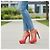 ALEXANDER MCQUEEN Plateau-Pumps mit Stiletto-Absatz aus Wildleder und Resin Coral Red EU 37 Rot - Ansicht 5