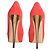 ALEXANDER MCQUEEN Plateau-Pumps mit Stiletto-Absatz aus Wildleder und Resin Coral Red EU 37 Rot - Ansicht 9