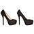 Décolleté platform con tacco a spillo in camoscio nero PRADA EU 37.5 Made in Italy