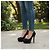 Décolleté platform con tacco a spillo in camoscio nero PRADA EU 37.5 Made in Italy - vista 5