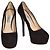 Décolleté platform con tacco a spillo in camoscio nero PRADA EU 37.5 Made in Italy - vista 8