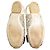 Décolleté slingback basse CHANEL crema impreziosite da perle e cristalli con fiocco CC intrecciato 35.5 Nero Bianco - vista 11
