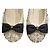 Décolleté slingback basse CHANEL crema impreziosite da perle e cristalli con fiocco CC intrecciato 35.5 Nero Bianco - vista 13