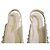 Décolleté slingback basse CHANEL crema impreziosite da perle e cristalli con fiocco CC intrecciato 35.5 Nero Bianco - vista 14