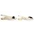 Décolleté slingback basse CHANEL crema impreziosite da perle e cristalli con fiocco CC intrecciato 35.5 Nero Bianco - vista 8