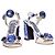 Sandalias DOLCE & GABBANA White Blue Majolica adornadas con cristales EU 36 Blanco Azul