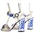 Sandalias DOLCE & GABBANA White Blue Majolica adornadas con cristales EU 36 Blanco Azul - vista 12