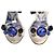 Sandalias DOLCE & GABBANA White Blue Majolica adornadas con cristales EU 36 Blanco Azul - vista 14