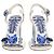 Sandalias DOLCE & GABBANA White Blue Majolica adornadas con cristales EU 36 Blanco Azul - vista 8