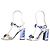 Sandalias DOLCE & GABBANA White Blue Majolica adornadas con cristales EU 36 Blanco Azul - vista 9