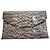 GIVENCHY Antigona Kuvert-Clutch aus Pythonschlange mit Staubbeutel Weiß Grau Python drucken