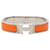 Hermès Pulsera de esmalte Hermes Click H PM Plata Naranja  - vista 1