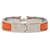 Hermès Bracelet émaillé Hermes Click H PM Argenté Orange  - vue 3