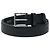Prada Triangle Logo Plate Saffiano Belt Black Silvery