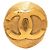 Spilla Chanel Vintage Coco Mark placcata in oro D'oro