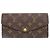 Louis Vuitton Portefeuille Sarah Monogram Long Wallet Marrone Monogramma