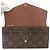 Louis Vuitton Portefeuille Sarah Monogram Long Wallet Marrone Monogramma - vista 5