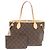 Bolso Tote Louis Vuitton Neverfull PM Monogram Castaño Monograma