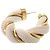 Orecchini a cerchio Twist Bottega Veneta Bianco D'oro - vista 4