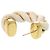 Orecchini a cerchio Twist Bottega Veneta Bianco D'oro - vista 5