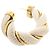 Orecchini a cerchio Twist Bottega Veneta Bianco D'oro - vista 8