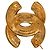 Spilla Chanel Vintage Matelassé placcata oro D'oro - vista 3