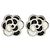 Orecchini a clip Chanel Camellia Nero Argento