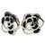 Orecchini a clip Chanel Camellia Nero Argento - vista 2