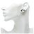 Orecchini a clip Chanel Camellia Nero Argento - vista 7