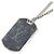 Louis Vuitton Monogram Eclipse Collier Plaque Chain Necklace Argento