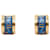 Hermès Orecchini a clip Hermes Blue and Gold D'oro  - vista 1