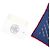 Hermès Foulard Hermes Carre 45 H Geometric Rosso Blu navy - vista 4