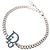 Bracciale con ciondolo in metallo Christian Dior Argento Blu