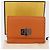 Portafoglio FENDI Celeria in pelle arancione argento Auth 194243A - vista 12