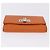 Portafoglio FENDI Celeria in pelle arancione argento Auth 194243A - vista 6