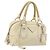 Borsa a mano PRADA in pelle Ivory Silver Auth 195183 Argento Crudo